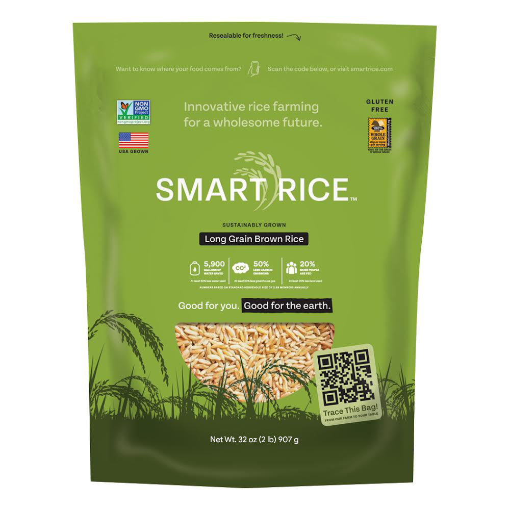 SmartRice - Long Grain Brown Rice - Gluten-Free, Non-GMO, Grown in the USA, 2lbs.